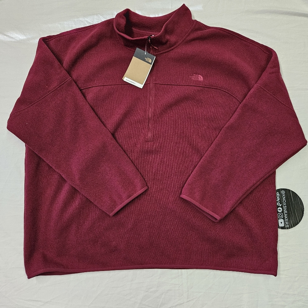 North Face Big Front Range Fleece Jacket 1/2 Zip Beetroot Red Men's Size 4XL